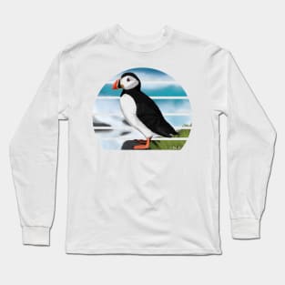 jz.birds Puffin Bird Watching Birding Long Sleeve T-Shirt